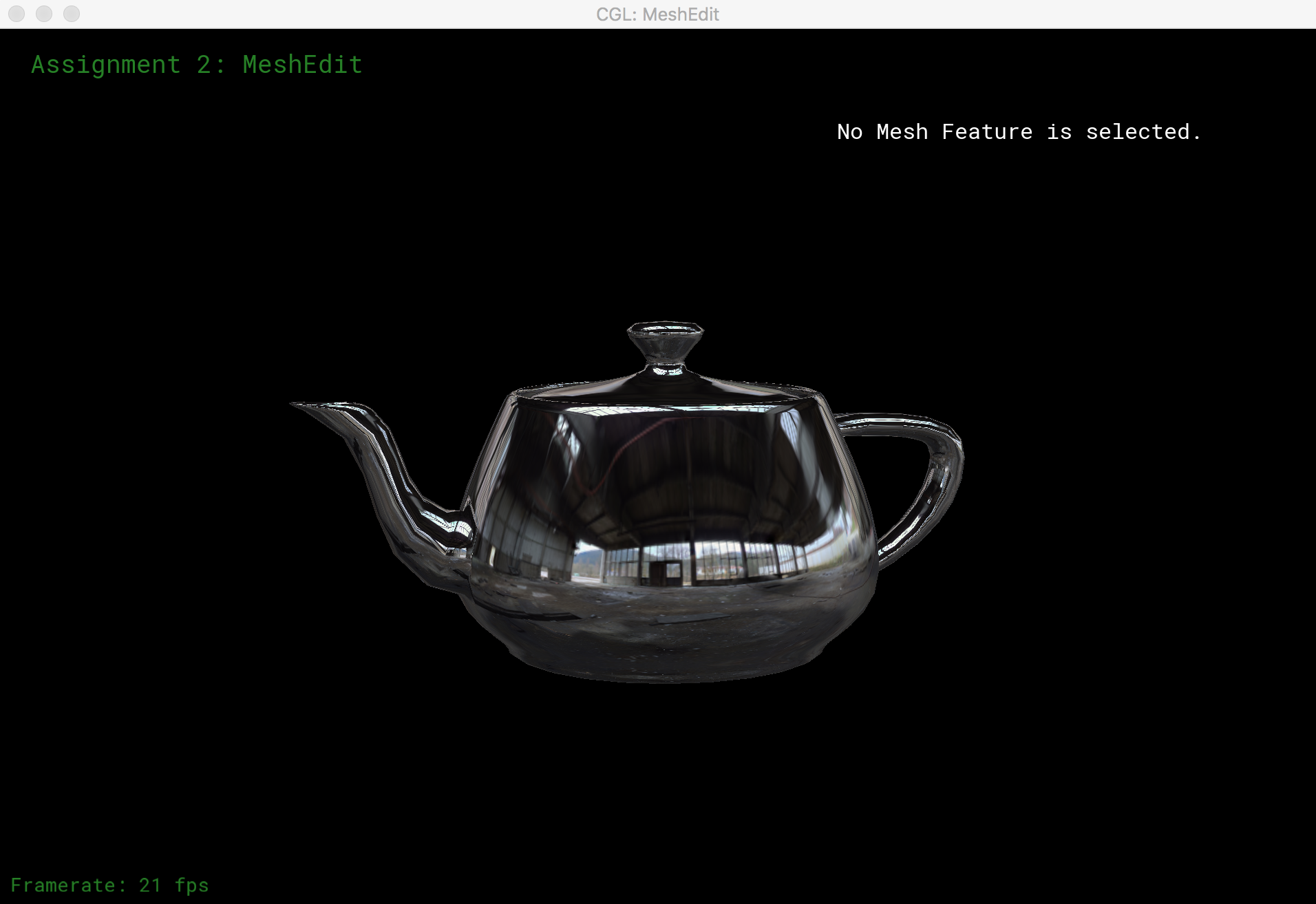 Environment mapping on teapot
