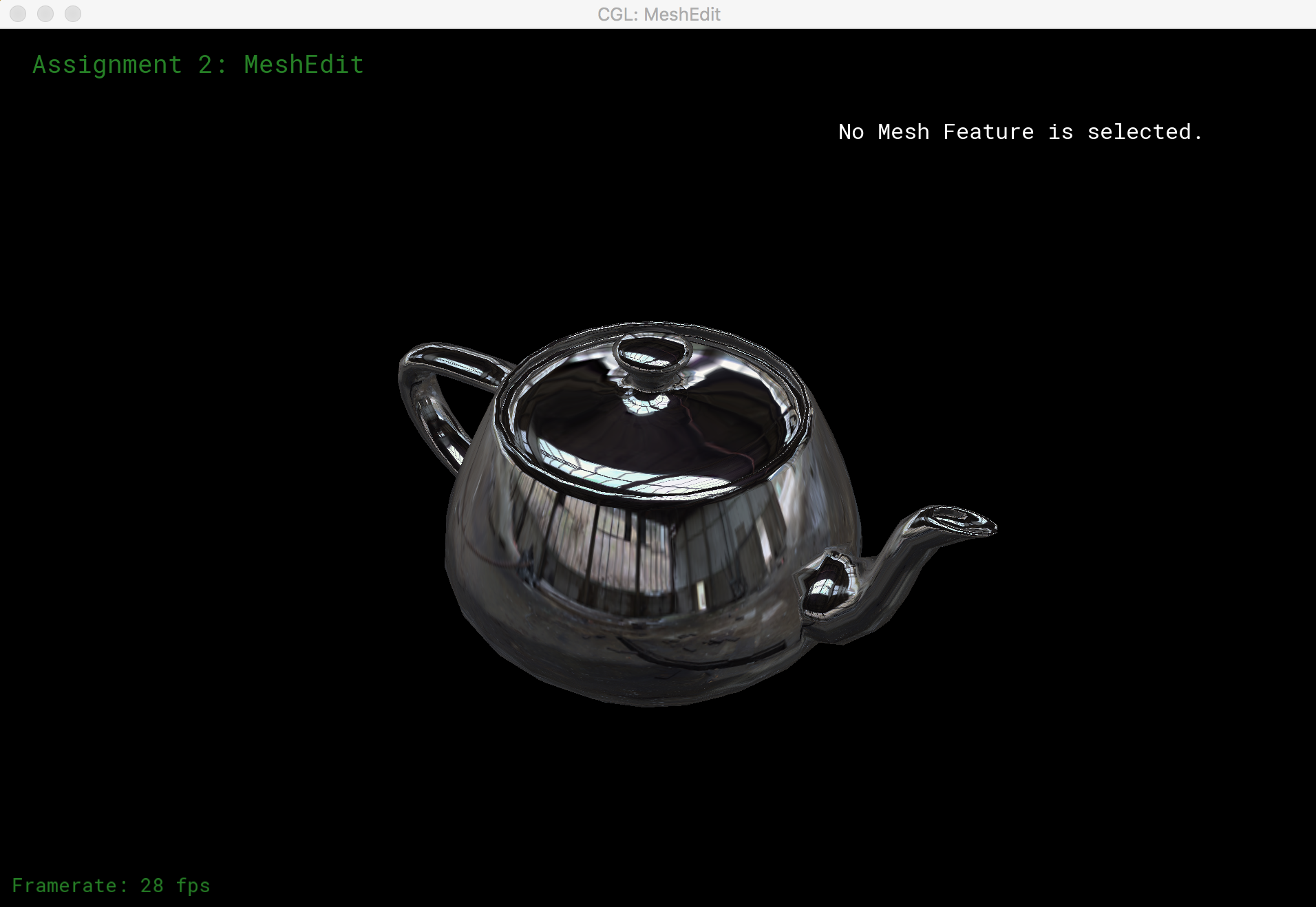 Environment mapping on teapot