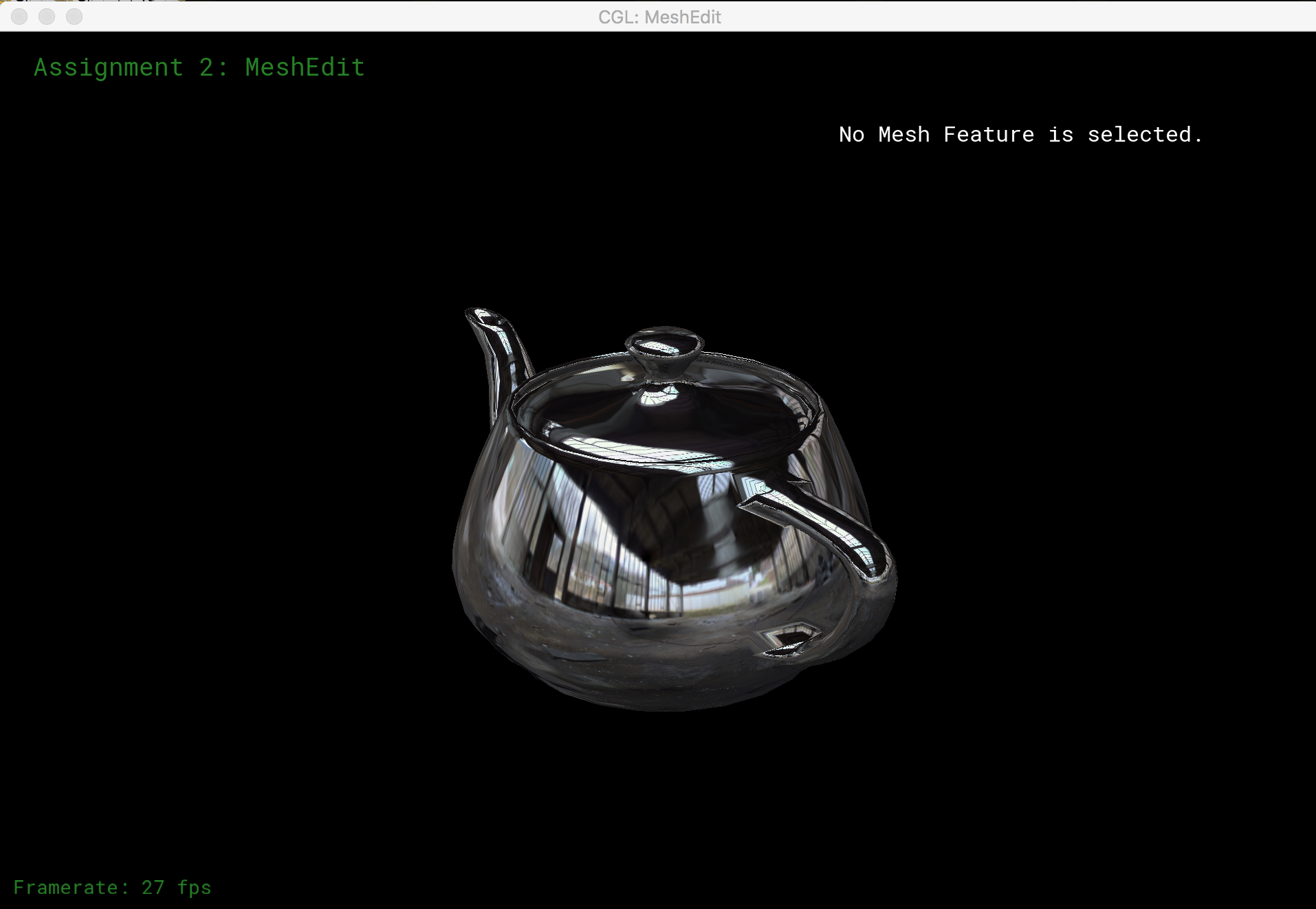 Environment mapping on teapot